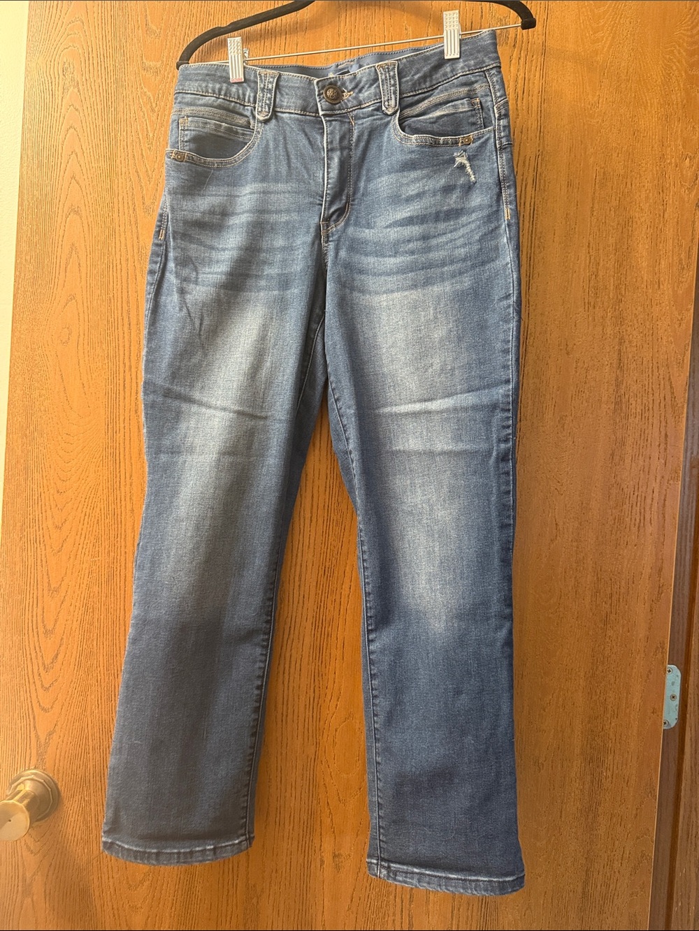 Democracy Straight-Leg Midwash Blue Jeans